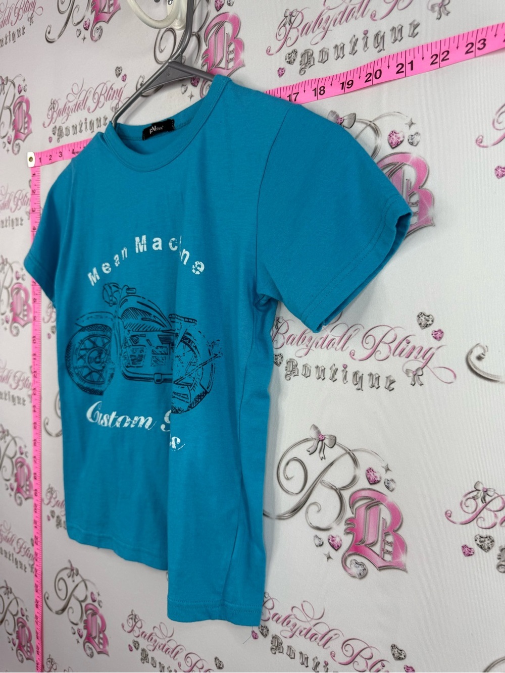 Mean Machine Turquoise Short Sleeve Tee - Custom Rides Graphic - Picture 6 of 10